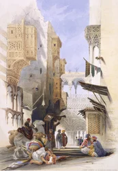 Straße zum El Azhar, Groß-Kairo, veröffentlicht 1846